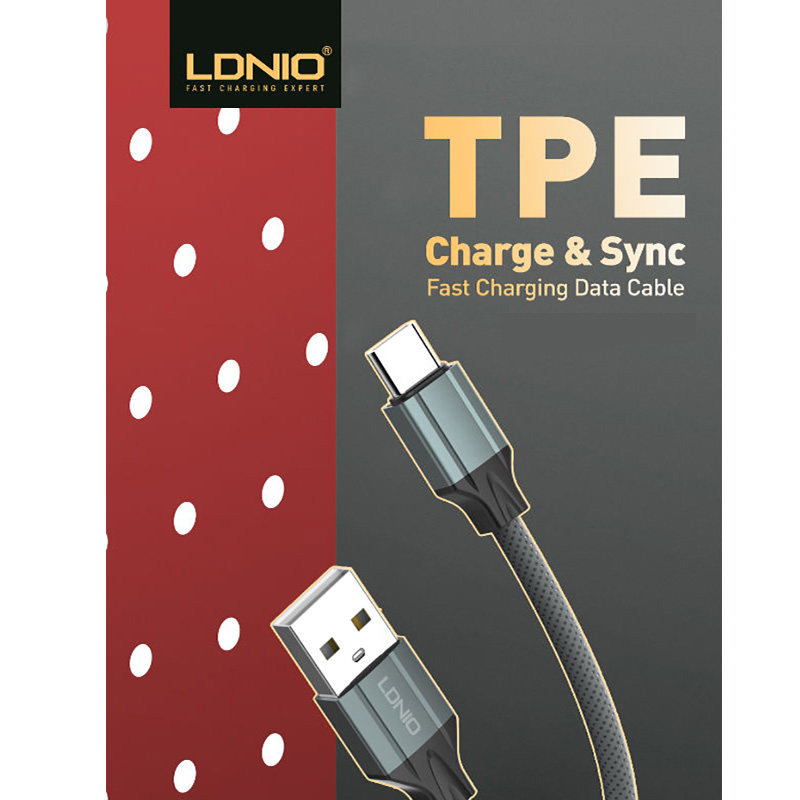 کابل تبدیل USB به taype c الدینیو مدل LS442  طول 2 متر(تایپ سی)