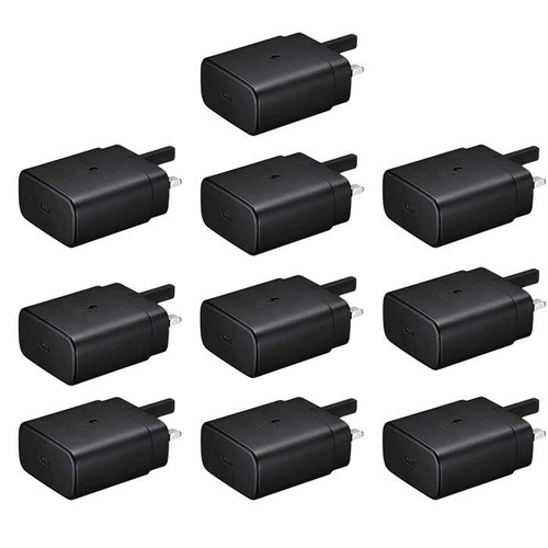 پک 10عددی آداپتورشارژر دیواری 45 وات سوپر فست اورجینال سامسونگ با 6 ماه گارانتی - ساخت ویتنام