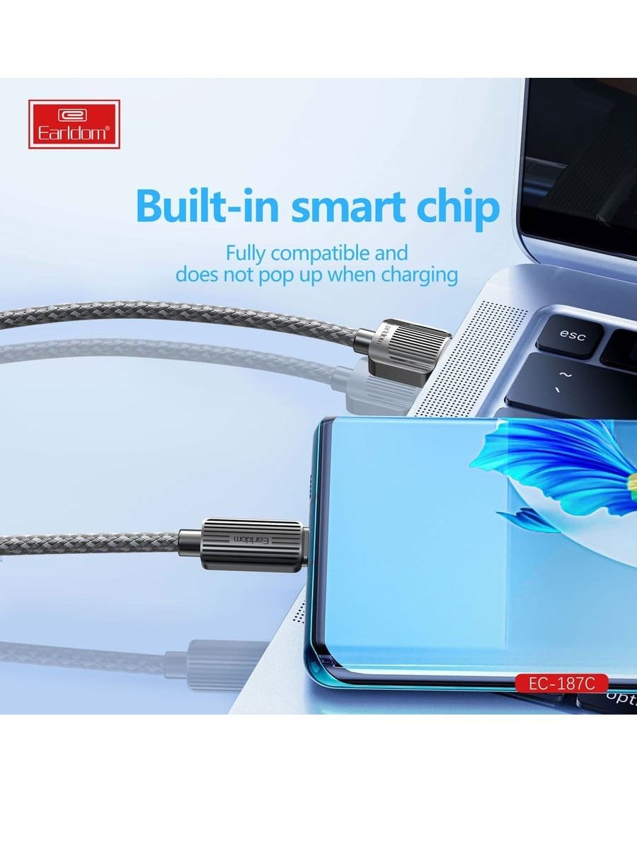 کابل شارژ تایپ سی EARLDOM مدل EC-187C 