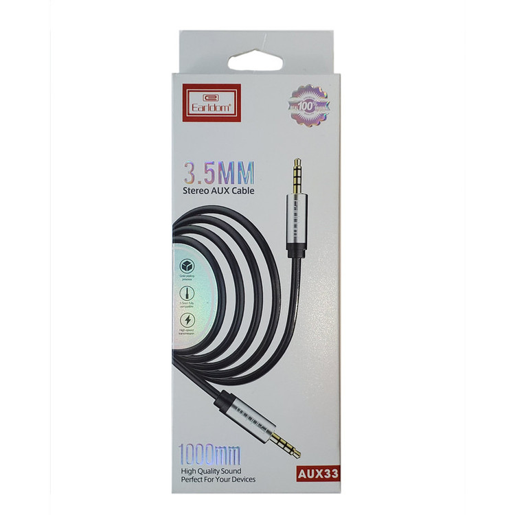 کابل AUX ارلدام مدل ET-AUX33 طول 1 متر (اصلی)