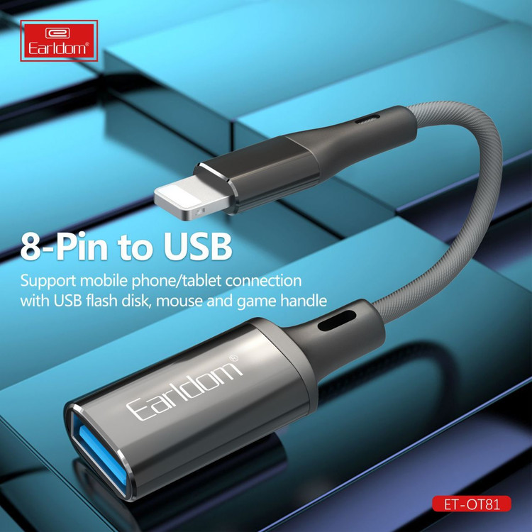 مبدل USB 3.0 به لایتنینگ ارلدام مدل OT81- (اصلی) گارانتی
