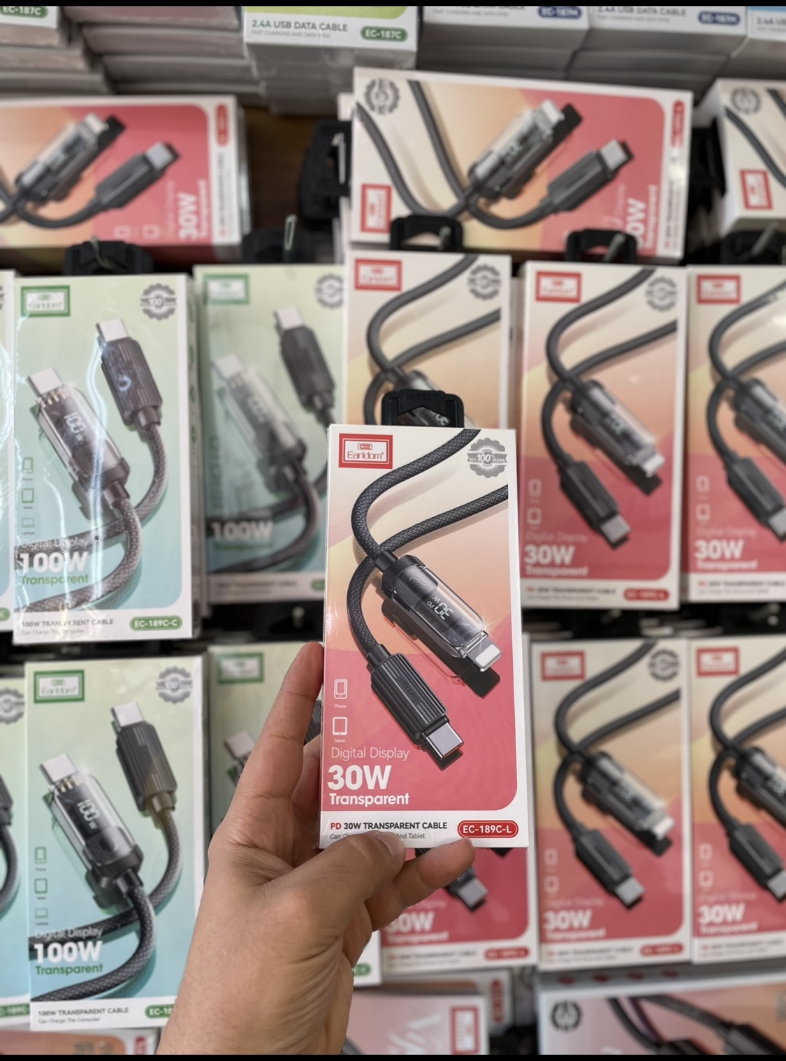 کابل شارژ تایپ سی به لایتنینگ EARLDOM مدلEC-189C-L (اصلی)