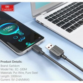 کابل شارژ سریع USB به تایپ سی یک متری ارلدام Earldom EC-183 tyope-c cable (اصلی)