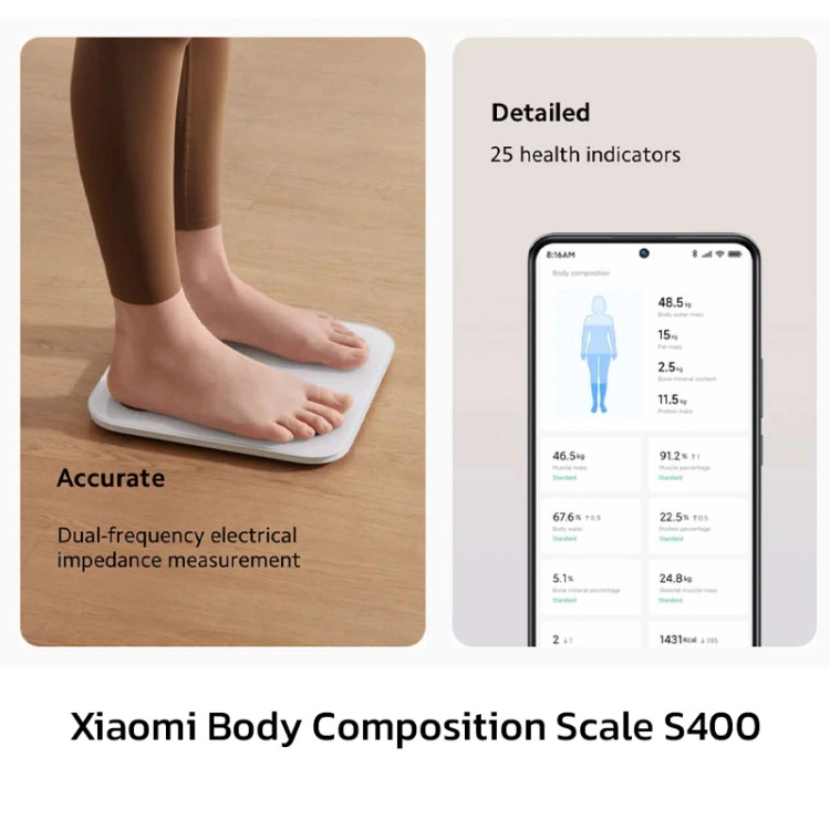 ترازو هوشمند شیائومی مدل Xiaomi Body Composition Scale S400
